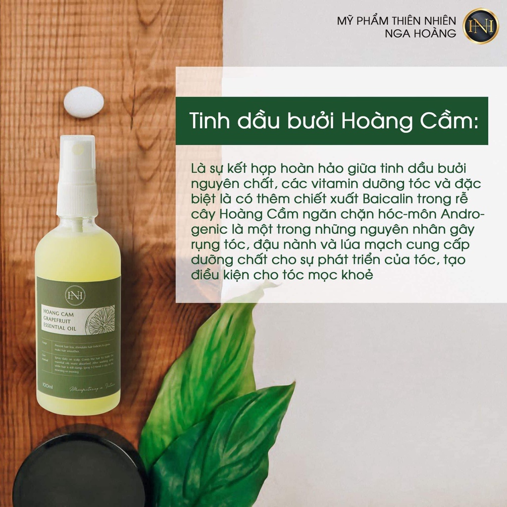 Tinh dầu bưởi Hoàng Cầm chính hãng - Dạng xịt chai 100ml