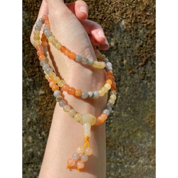 Vòng tay hoang long 3 vòng 108 hạt 6 ly