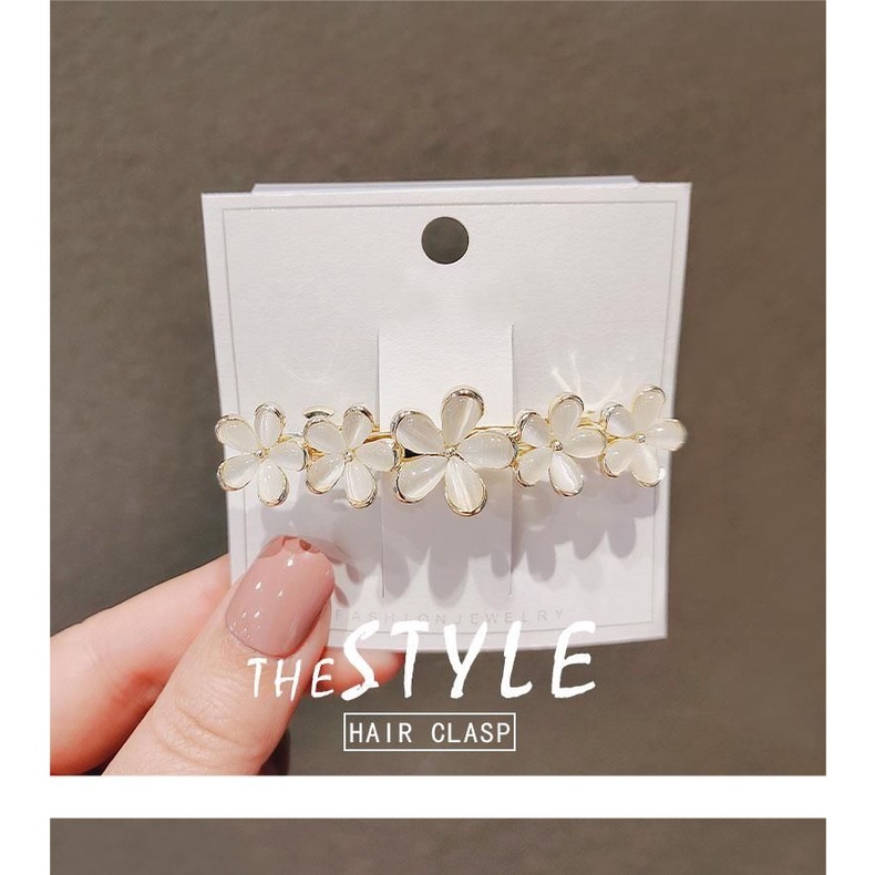 Hàng Mới Về Kẹp Tóc Hình Hoa Mắt Mèo Phong Cách Hàn Quốc Cho Nữ