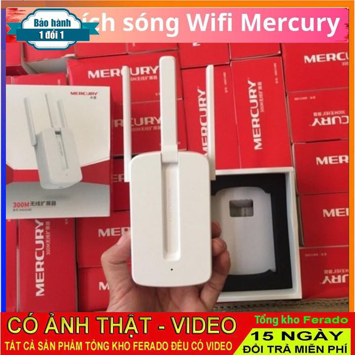 [ xả kho ] C96  Bộ kích sóng wifi 3 râu Mercury MW310RE - kích sóng - kích sóng 3 râu mercury