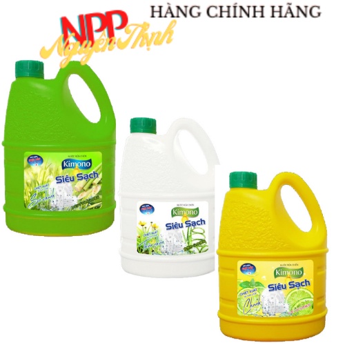 Nước Rửa Chén KIMONO 1,4kg H. Chanh/ Sả chanh/Lô hội Siêu Sạch, Tiết kiệm An toàn cho da tay Công Nghệ Nhật Bản