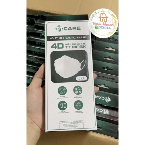 Khẩu Trang Y Tế 4D (KF94) Kháng Khuẩn Cao Cấp TT MASK ( TT CARE)