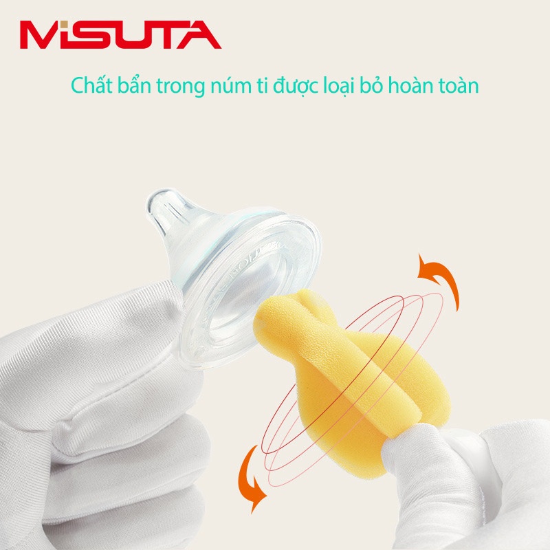 Bộ Chổi Cọ Bình Sữa Và Núm Ti 6 Món Cho Bé MISUTA Cao Cấp Dùng Cho Mọi Loại Bình YOOTA BABY