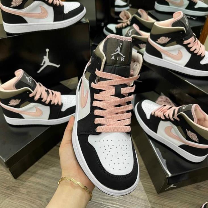 [HOT TREND] Jordan đen dây hồng cổ cao giày thể thao sneaker nam nữ | BigBuy360 - bigbuy360.vn