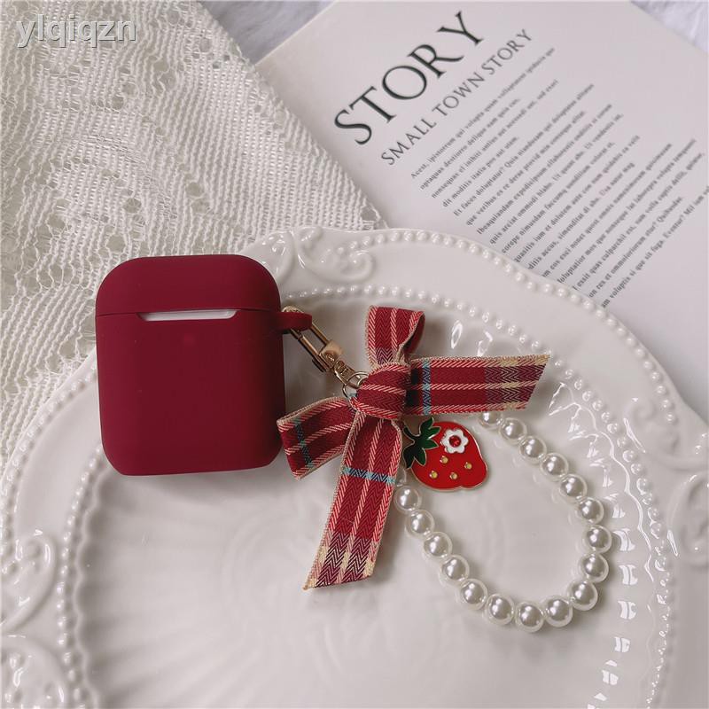 Vỏ Bảo Vệ Hộp Sạc Tai Nghe Airpods Pro Bluetooth Họa Tiết Sọc Caro Đính Nơ Kiểu Vintage | BigBuy360 - bigbuy360.vn