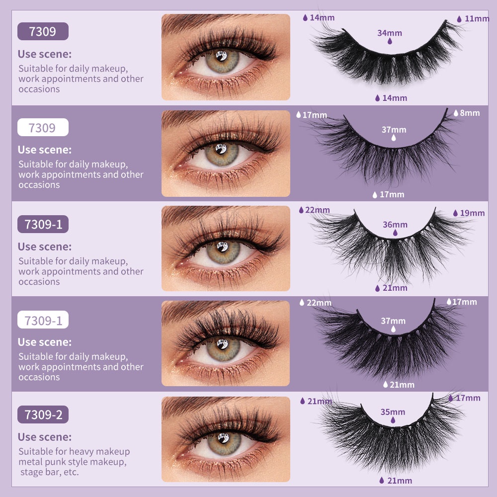 Set 4 cặp lông mi giả MAGEFY dày và cong tự nhiên tái sử dụng được