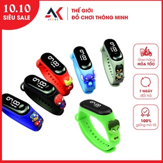 Đồng Hồ Trẻ Em Điện Tử Nhân Vật Siêu Anh Hùng Có Cảm Biến Đèn Led Cho Bé Trai Bé Gái