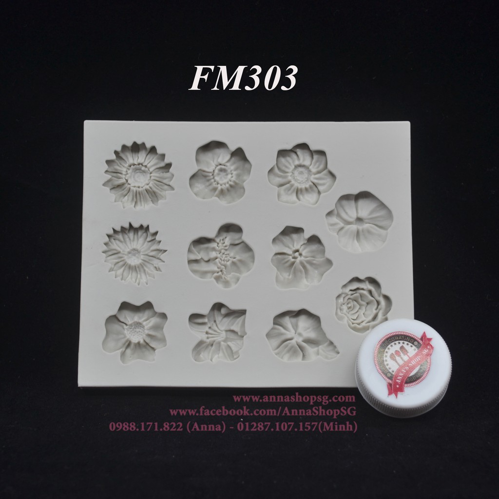 KHUÔN FONDANT 11 HOA FM303