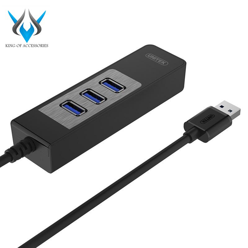 Bộ chia USB 3.0 ra 3 cổng USB 3.0 with Lan Gigabit Unitek Y-3045C