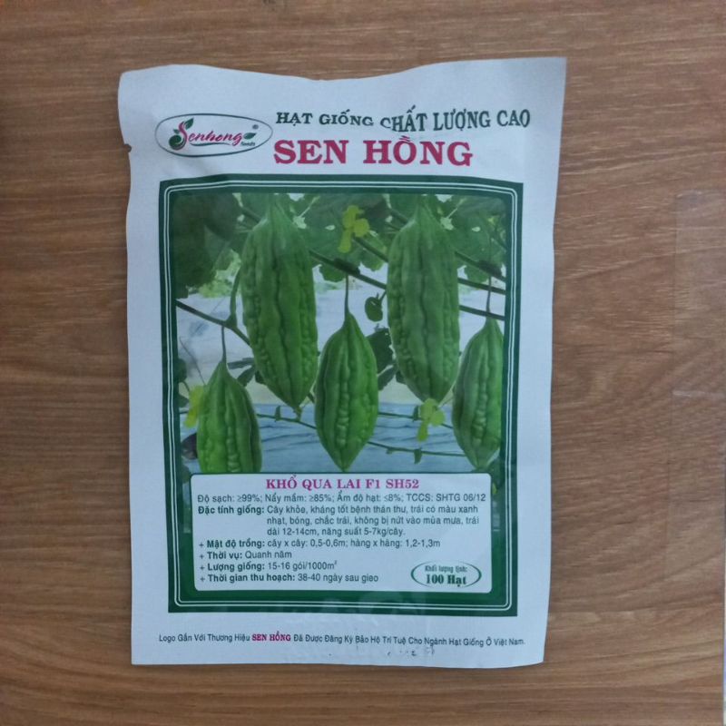Hạt giống khổ qua lai F1 SH52 Sen Hồng 100 hạt