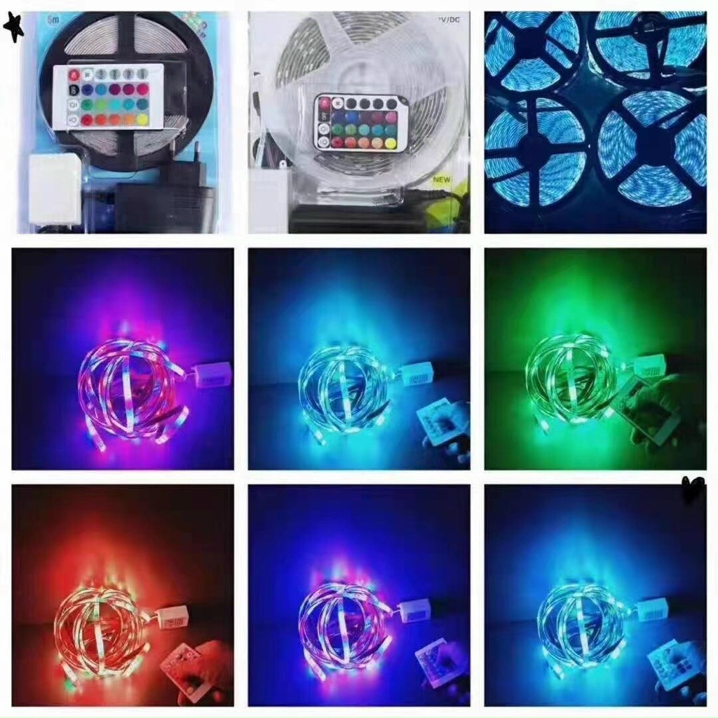 Cuộn dây led 5m RGB 16 triệu màu điều khiển bằng remote, nháy theo nhạc, đèn led tiktok đổi màu