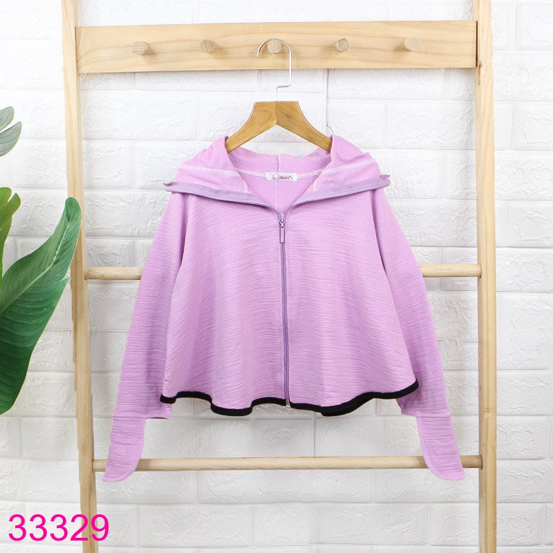 33329 Áo Khoác Chống Nắng Có Nón Cho Bé Dáng Xòe (4 - 11 tuổi)