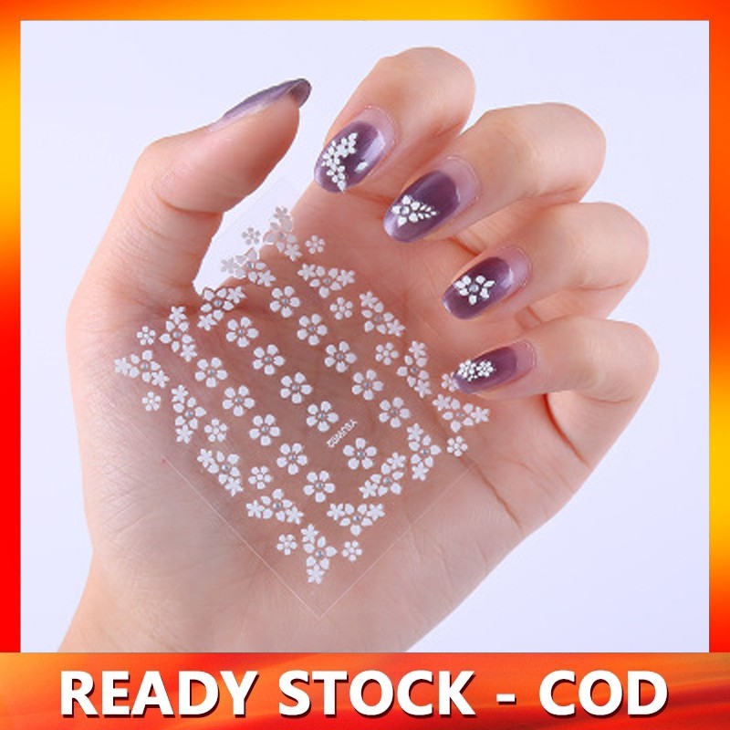 1 Tờ Sticker Dán Móng Tay Hình Bướm 3D