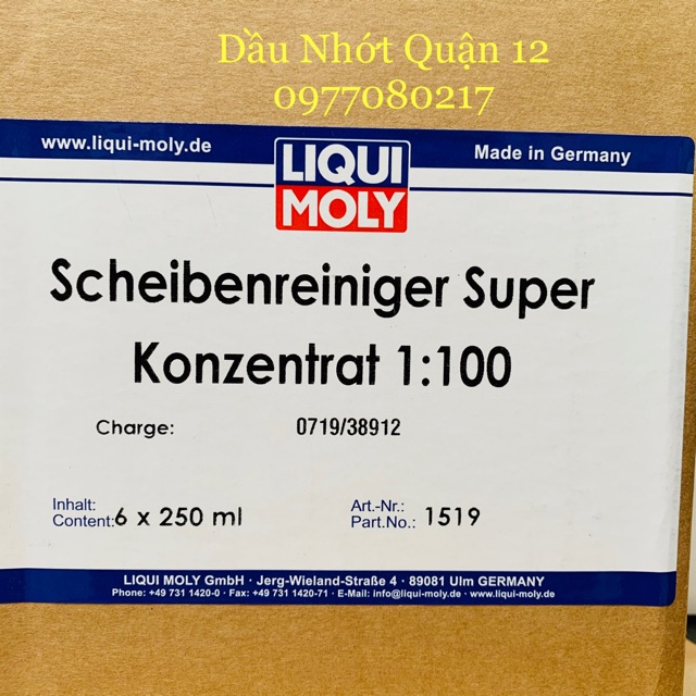 Nước Rửa Kính Xe Hơi Hương Chanh Liqui Moly 1:100 - 1519 Made in Germany