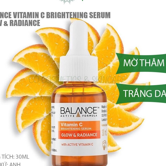 Tinh Chất Dưỡng Trắng Da Mờ Thâm Balance Vitamin C Brightening Serum 30ml/60ml