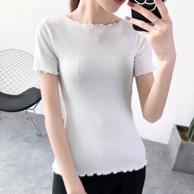 MS004 Áo len tăm cổ thuyền viền bèo dễ thương | BigBuy360 - bigbuy360.vn