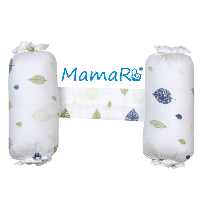 Gối Chặn Vải Sợi Tre Mamaru Cho Bé | Hút Ẩm Tốt Mamaru Size 18x39cm | Diệt Khuẩn, An Toàn