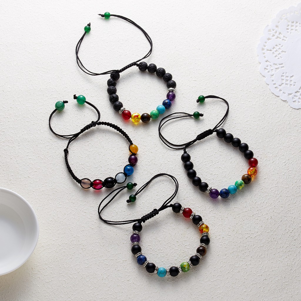 Vòng tay RINHOO chuỗi hạt đá núi lửa thời trang