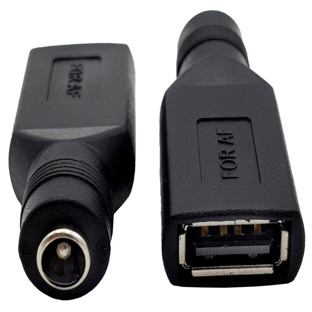 Đầu chuyển đổi DC 5.5x2.1mm sang USB cái