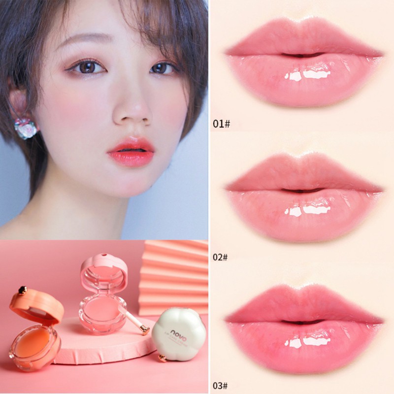 [Hàng mới về] Mặt nạ ngủ môi dưỡng ẩm giúp làm mịn vết nhăn trên môi 3 kiểu tùy chọn hiệu NOVO kèm cọ | BigBuy360 - bigbuy360.vn