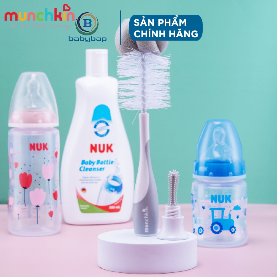 Cọ Bình Sữa Có Mút Munchkin Mềm, Bền Và Không Làm Xước Bình