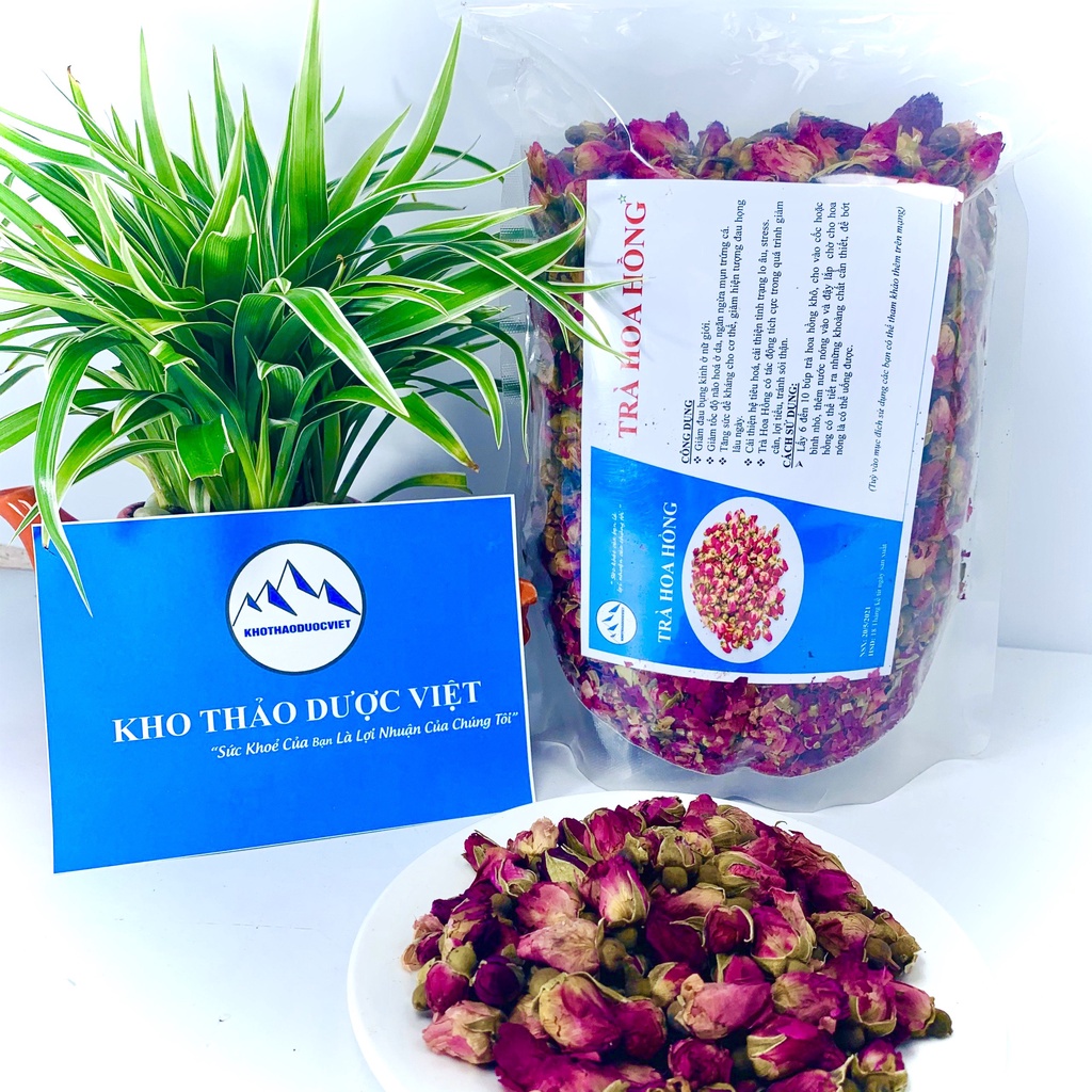 Trà hoa hồng sấy khô hàng đẹp, thơm, sạch 100g | BigBuy360 - bigbuy360.vn
