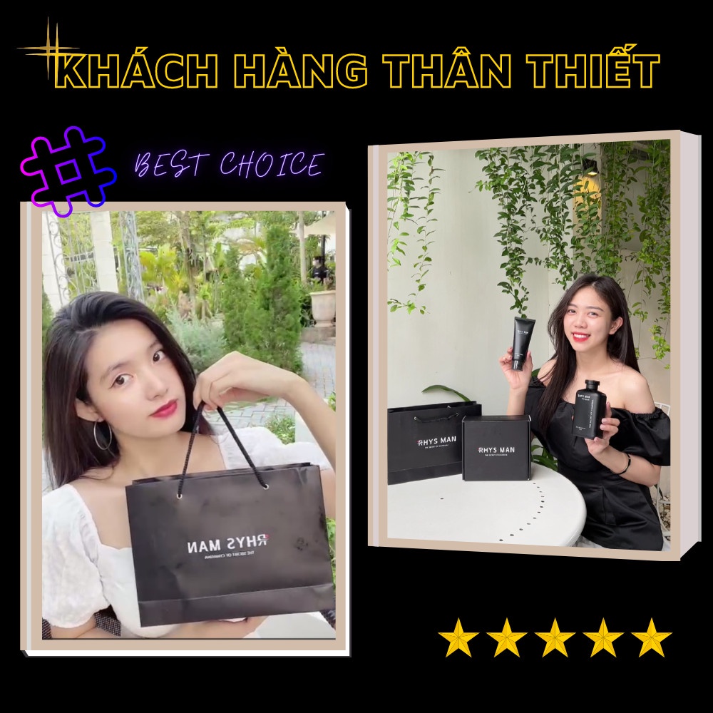 Bộ Quà Tặng Tinh Tế RHYSMAN - Sữa tắm gội nam hương nước hoa 350ml &amp; Dung dịch vệ sinh nam giới 120ml