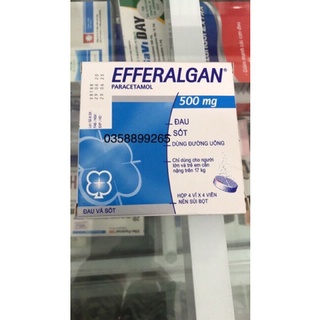 2 HỘP [ HÀNG CHÍNH HÃNG ] Efferalgan 500mg hộp 16 viên sủi Date 23