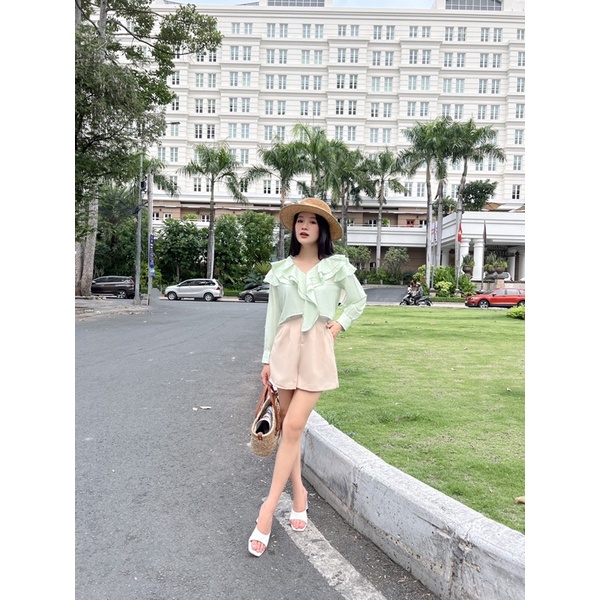 YU CHERRY | Áo Ruffle Heart Blouse YA414