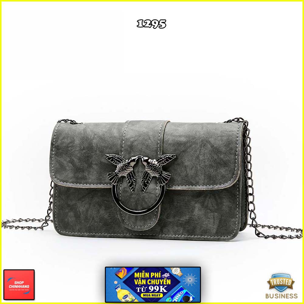 Túi đeo chéo thời trang✨FREESHIP✨túi hộp đính uyên ương dây xích sang trọng SH1295