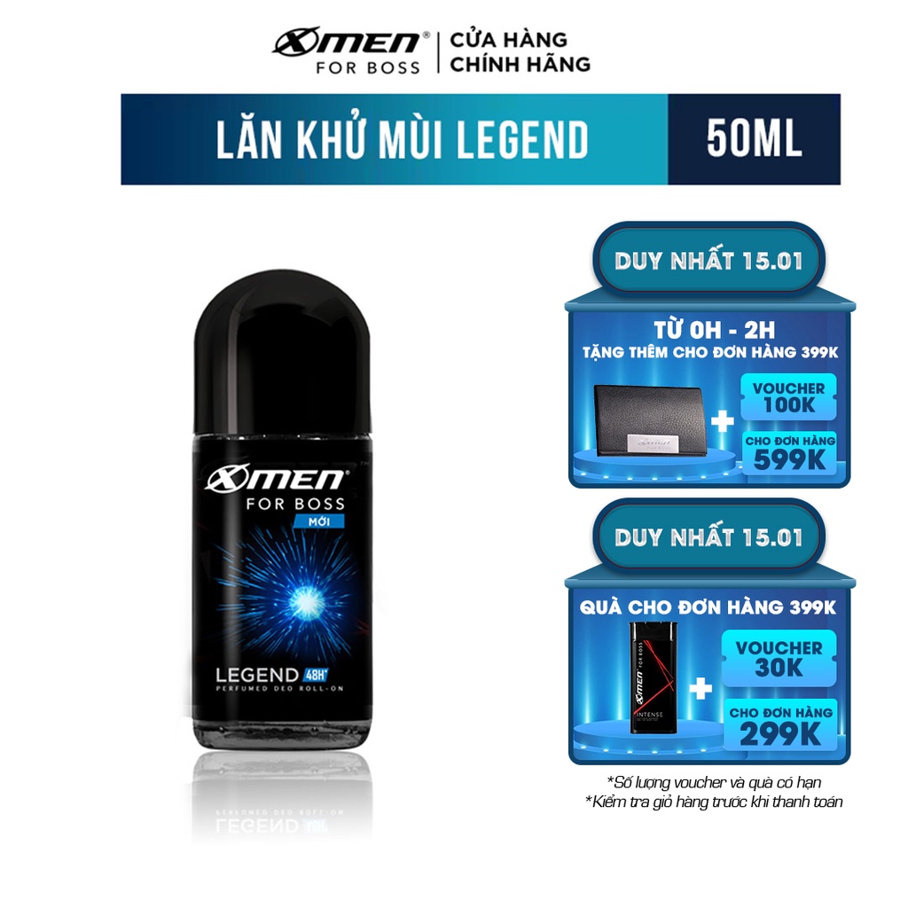 Lăn khử mùi X-Men For Boss Legend - 50ml