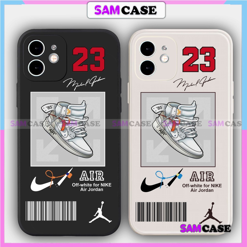 Ốp lưng iPhone Nike cạnh viền vuông silicon dẻo bảo vệ camera cho iphone 6/6s/7/8/X/XS/XR/11/12/13/14 Pro Plus Max cute