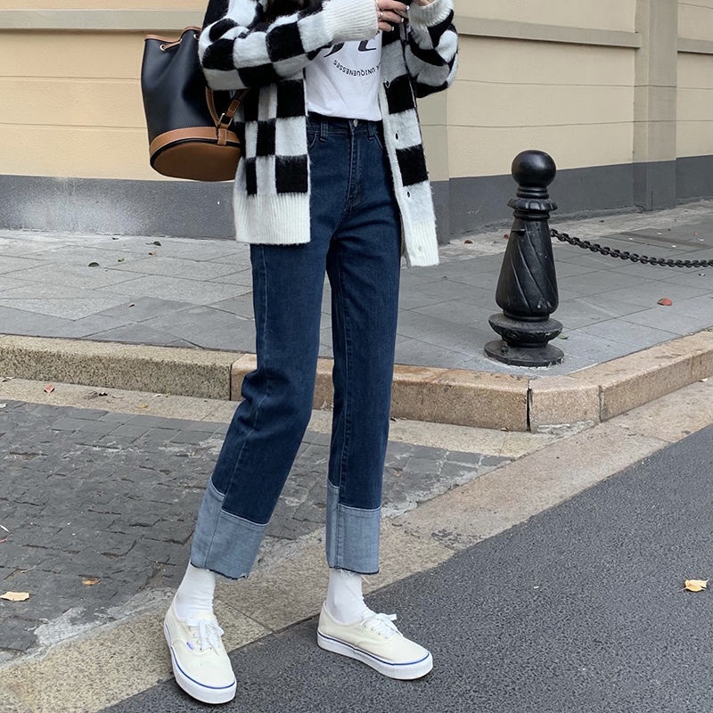 Quần Jean Nữ Màu Sắc Tương Phản