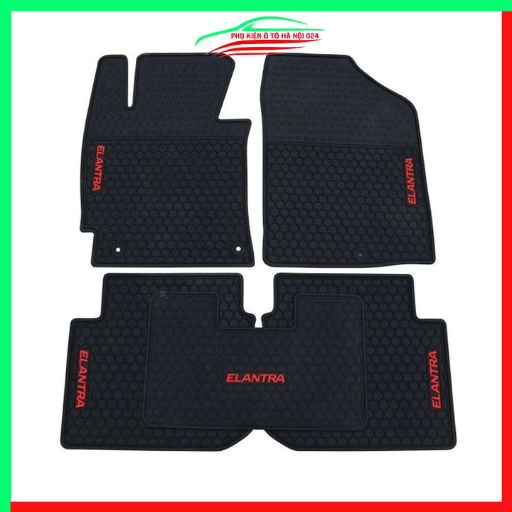 Thảm lót sàn cao su cho xe Elantra 2018 2021-2022 hàng chuẩn theo xe chịu lực tốt
