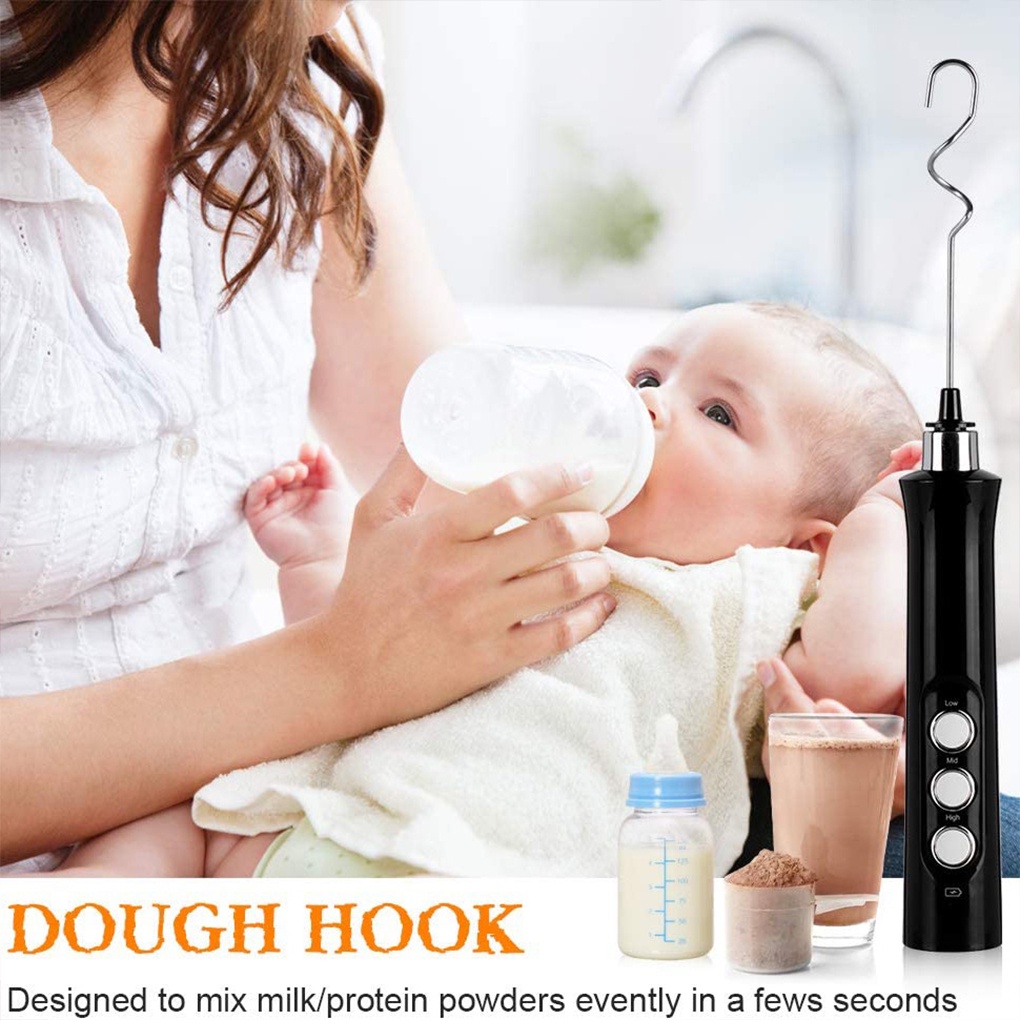 3 in 1 Milk Frother Cordless Speed Adjustable Butter Stirrer Egg Whisk Mixer 2 5W Handheld Foamer Kitchen Foam Maker