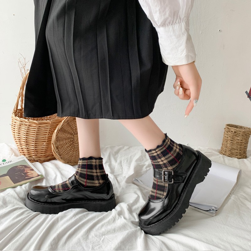 ⚡️Có sẵn⚡️Giày Mary Jane Đế Cao Su Mềm Phong Cách Nữ Sinh Nhật Bản ○ Giày Lolita Phong Cách Vintage Ulzzang Thời Trang | BigBuy360 - bigbuy360.vn