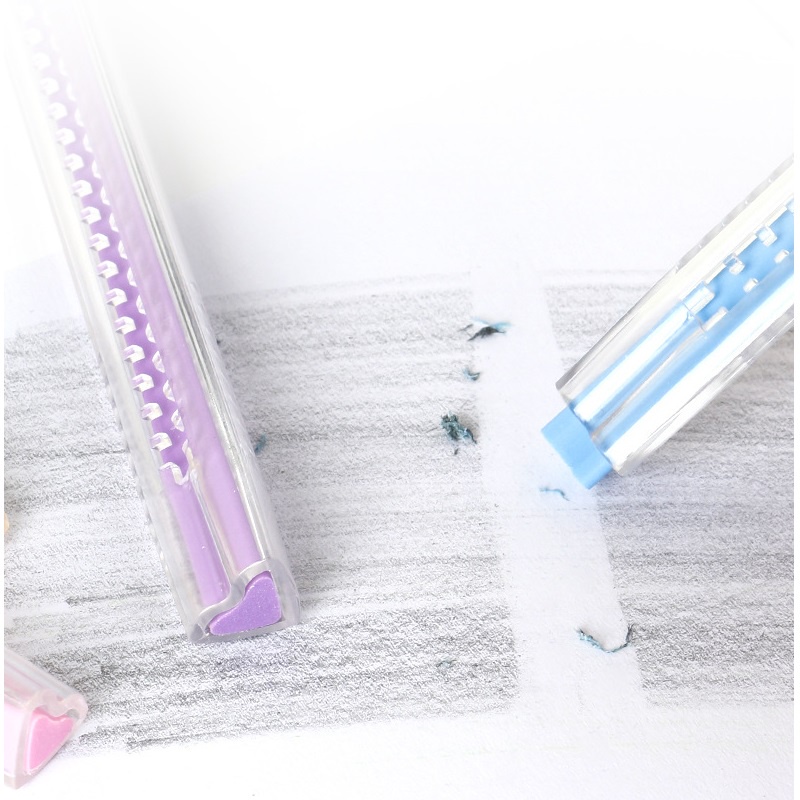 1 Bộ Gôm Tẩy Bút Chì Hình Trái Tim Bằng PVC Màu Sắc Ngẫu Nhiên Tiện Dụng Cho Văn Phòng C7090