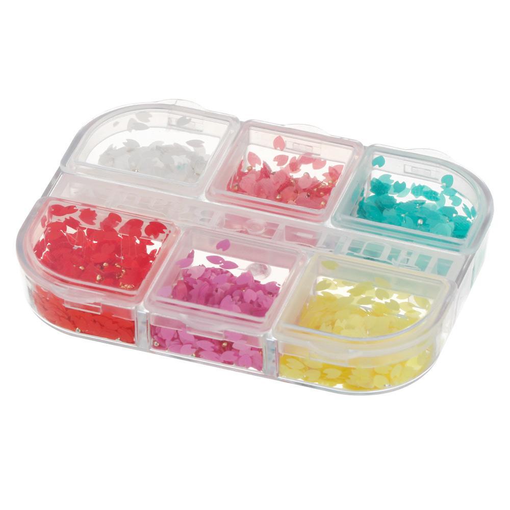 Hộp 6 Ngăn Đựng Phụ Kiện Trang Trí Móng Nghệ Thuật