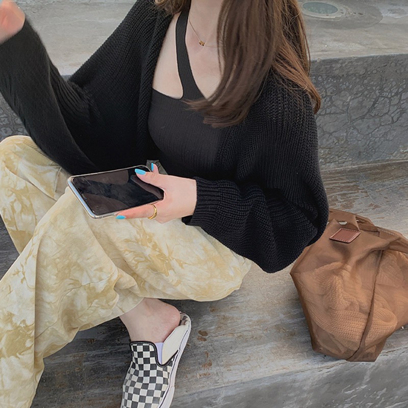 Áo khoác cardigan/Áo dây hở vai vai thời trang Hàn Quốc cho nữ