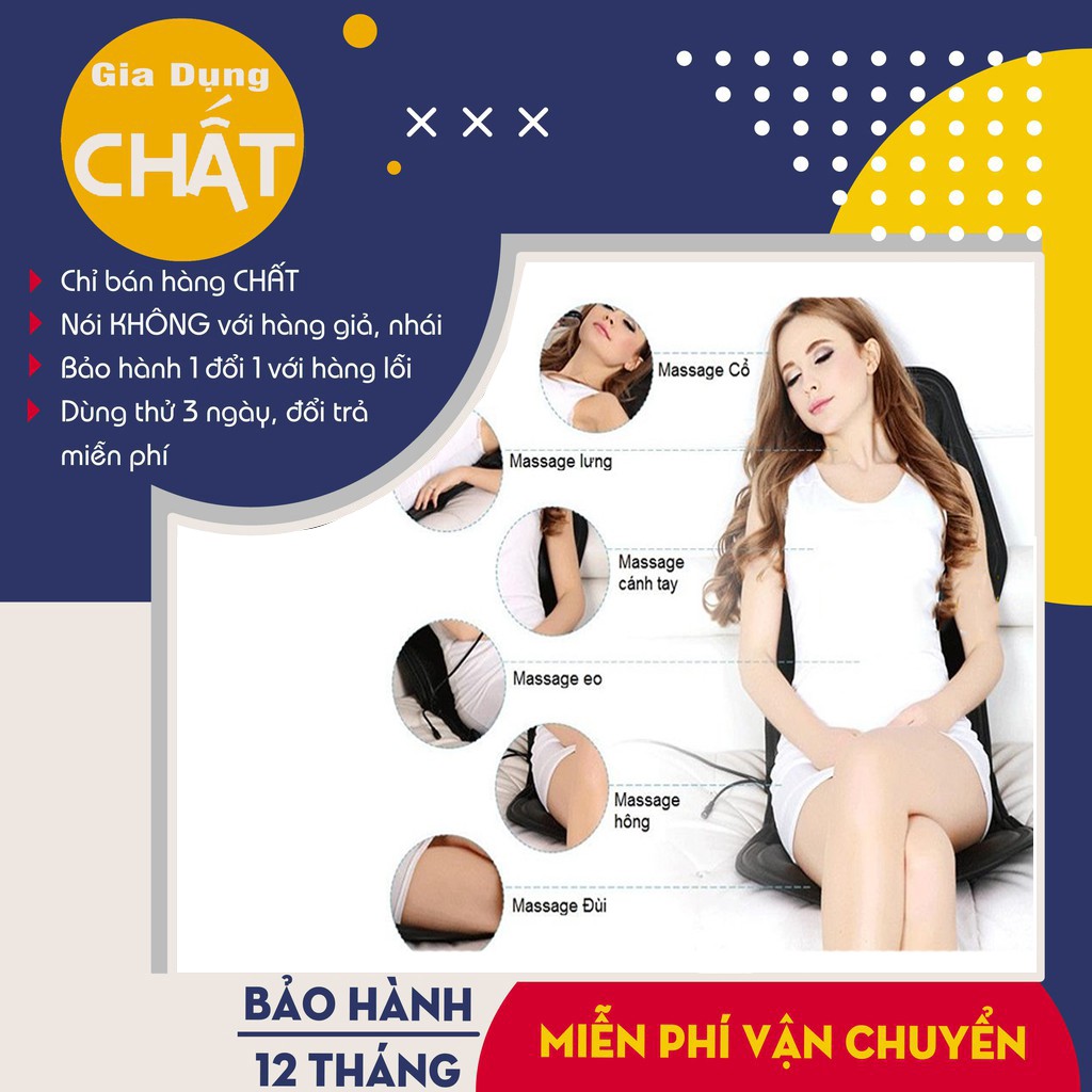 Ghế massage 5 vùng nhiều chế độ cao cấp trên ô tô hoặc tại nhà - KD0221