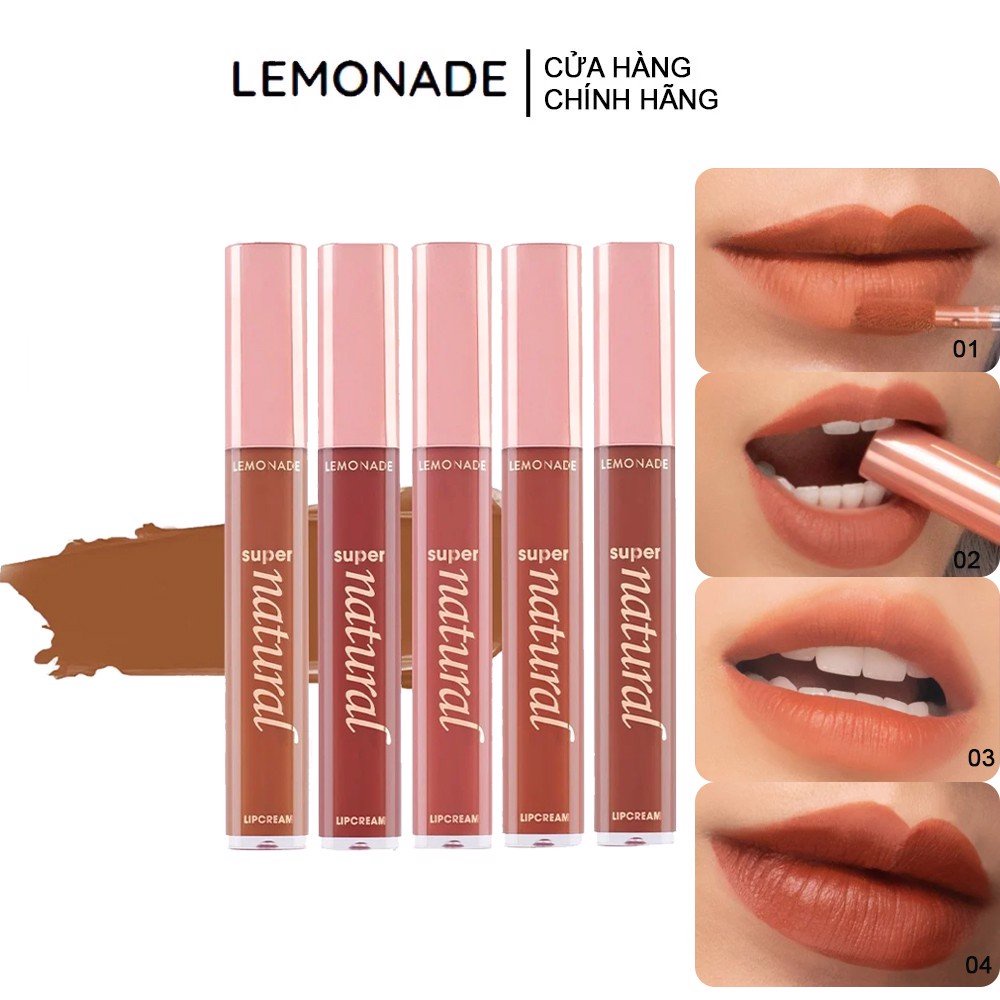 Son kem lì Lemonade Super Natural Matte Lipcream 5g - Tự hào thương hiệu Việt Nam-Tomibun