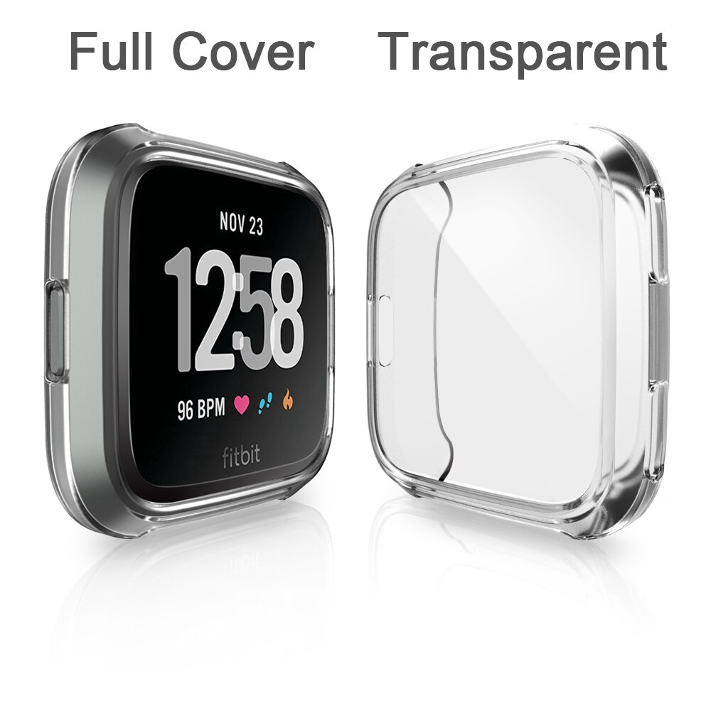 Ốp Tpu Mạ Điện Siêu Mỏng Bảo Vệ Màn Hình Đồng Hồ Thông Minh Fitbit Versa