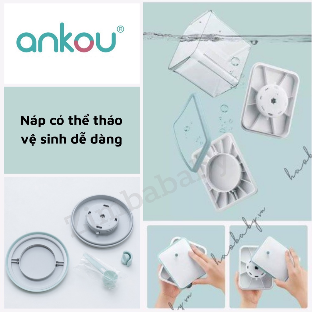 Hộp Đựng Sữa Bột Chống Ẩm Ankou Trữ Sữa Cho Bé Hút Chân Không Hàng Chính Hãng