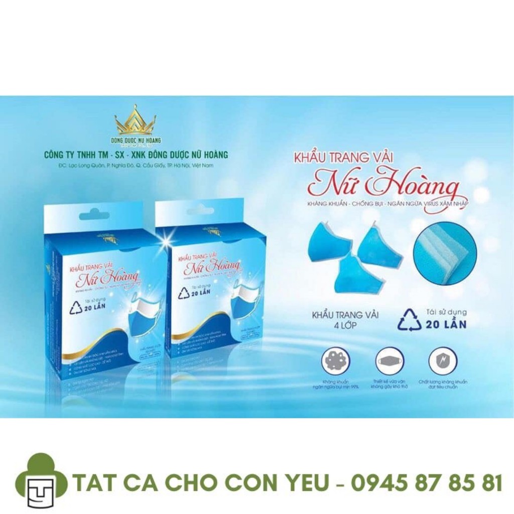 Khẩu trang vải 4 lớp kháng khuẩn | BigBuy360 - bigbuy360.vn