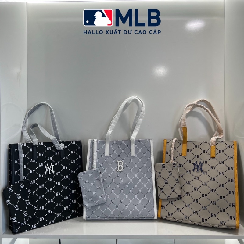 [Tặng Túi Giấy] Túi Totebag M L B Mono Logo Kim Loại Bản TQXK