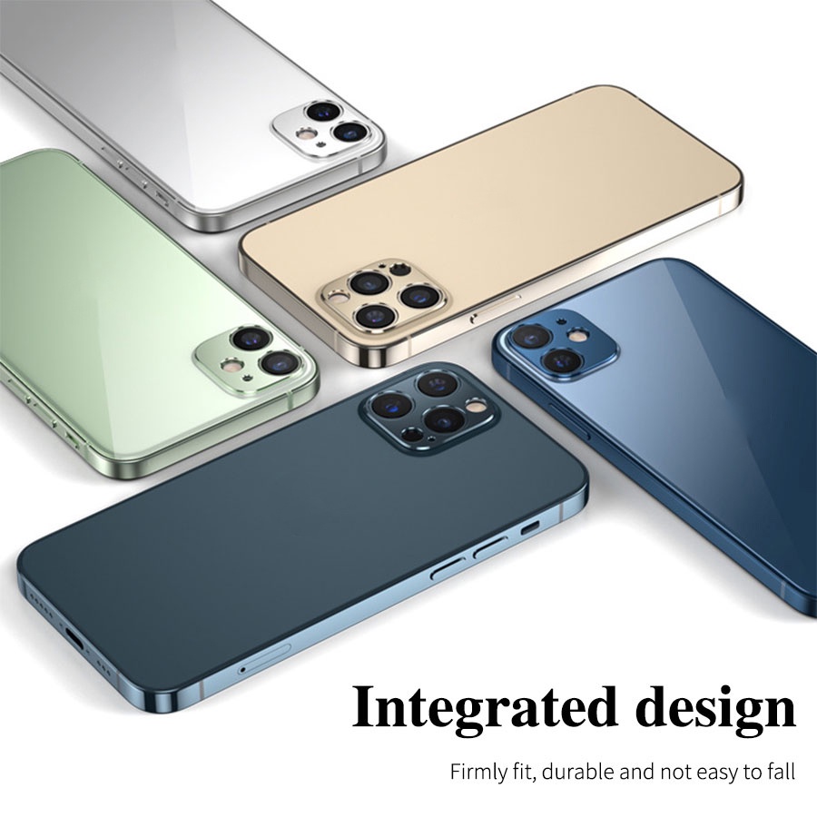 Khung kim loại bảo vệ ống kính máy ảnh mặt sau cho iPhone 12 Pro Max 12 Mini