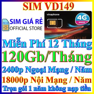 SIM 4G 1 NĂM VINAPHONE VD149, U1500, FCLUB, VD89, FHAPPY – 4G VINA TRỌN GÓI KHÔNG NẠP TIỀN XÀI THẢ GA – SIM GIÁ RẺ