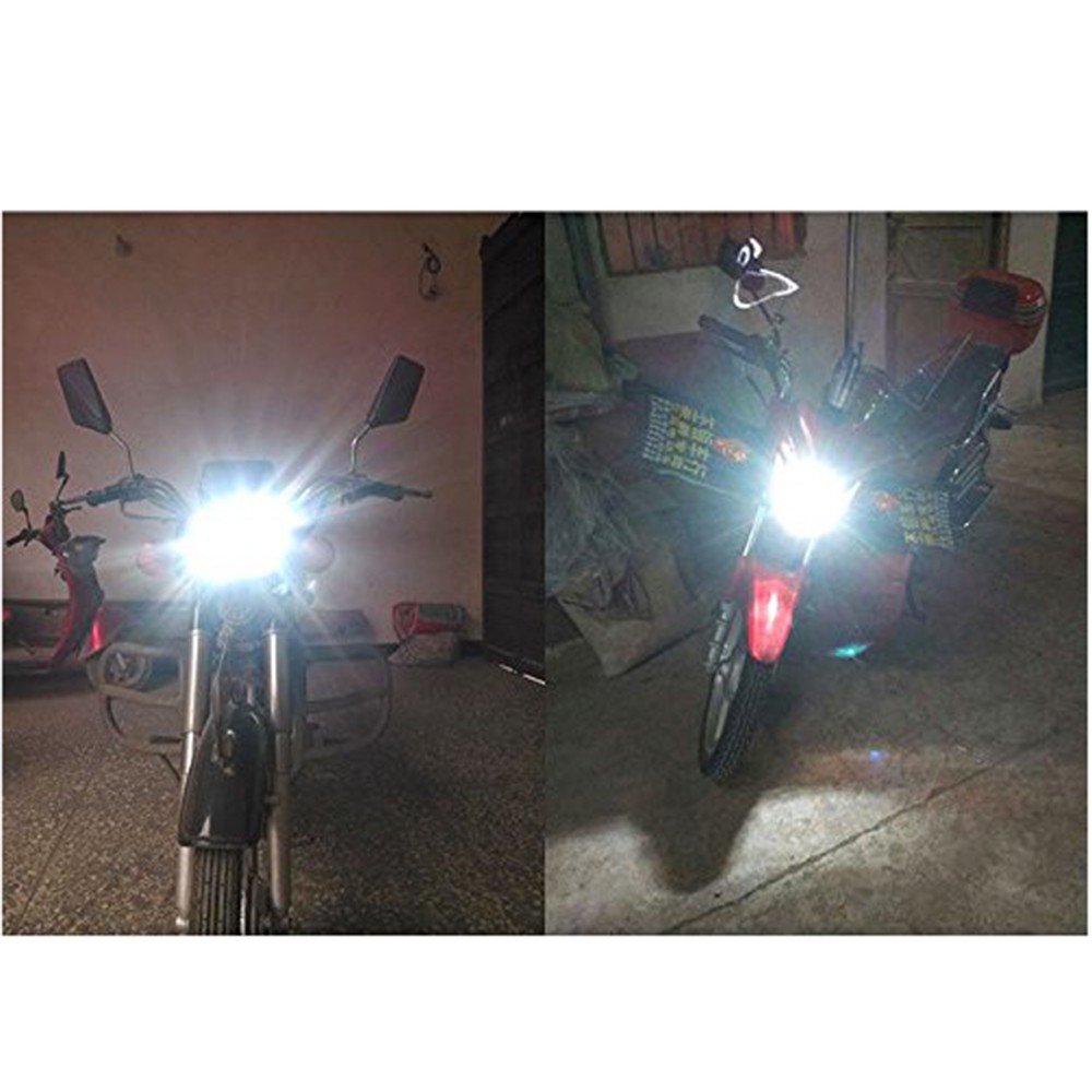 LED Bulb H4 18W LED 3 COB Motorcycle Headlight Bulb 2000LM 6000K Hi/Lo Beam Light Newest