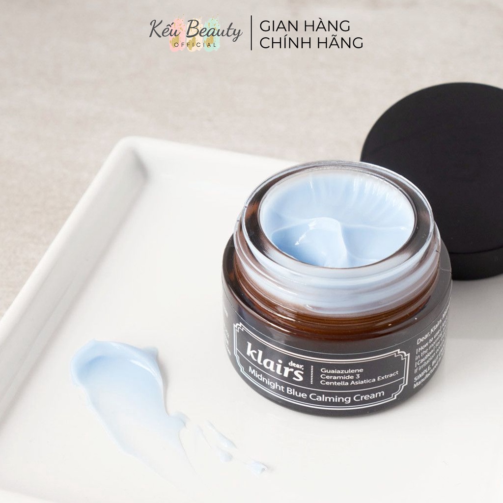 Kem Dưỡng Làm Dịu, Phục Hồi Da Tổn Thương &amp; Nhạy Cảm Klairs Midnight Blue Calming Cream 30ml