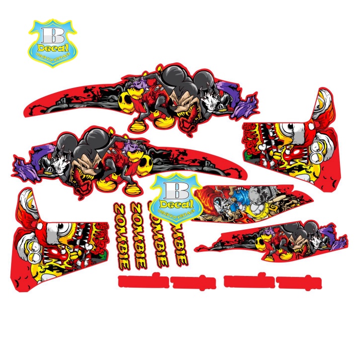 Tem vario 150 Mickey zombie đỏ